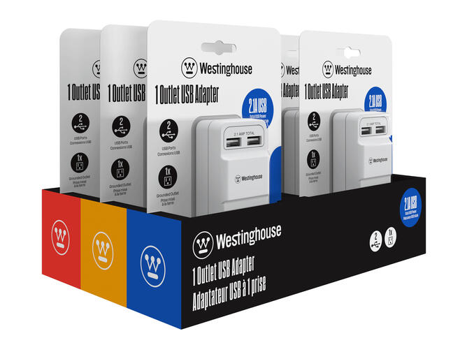 Westinghouse 1-Outlet USB Adapter